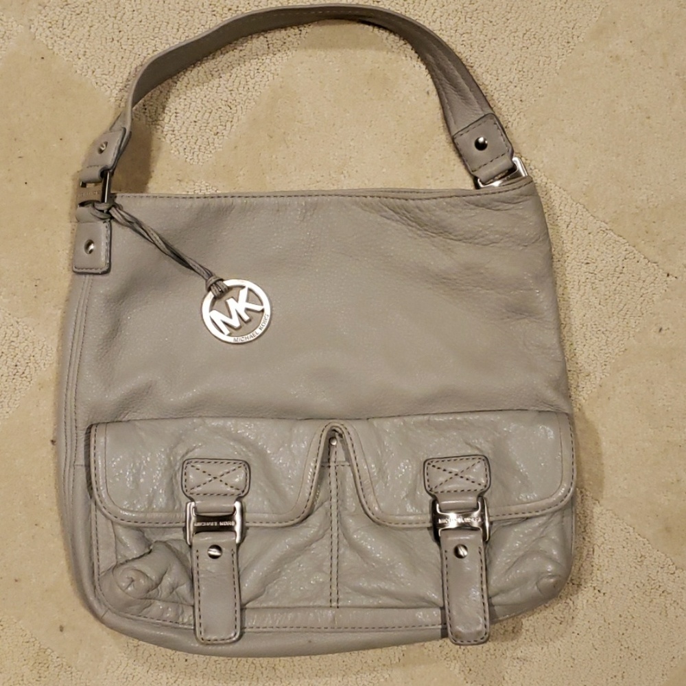 Michael Kors gray hobo purse